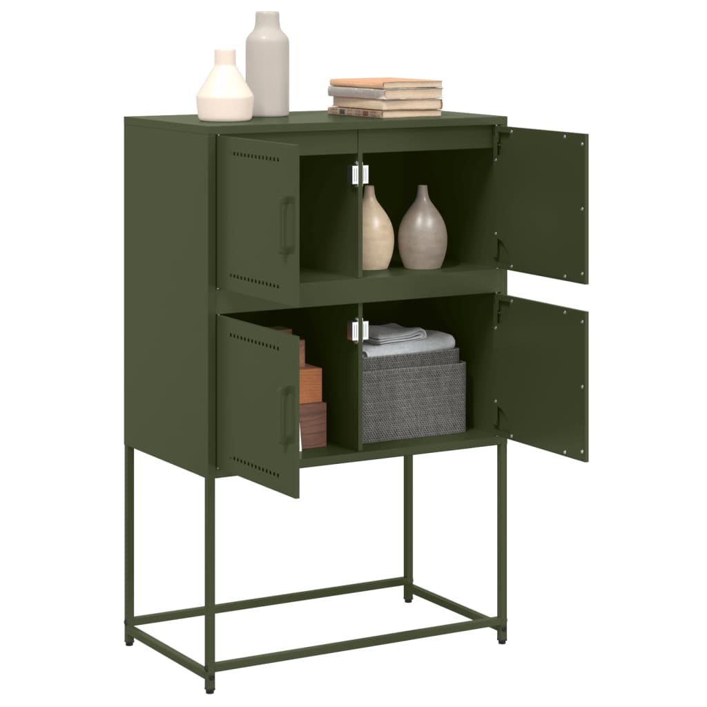 vidaXL Sideboard Olive Green 68,5x38,5x107 cm Steel