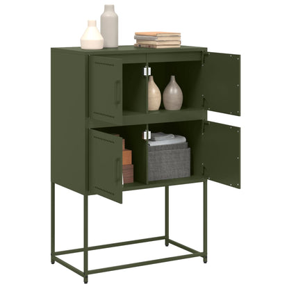 vidaXL Sideboard Olive Green 68,5x38,5x107 cm Steel