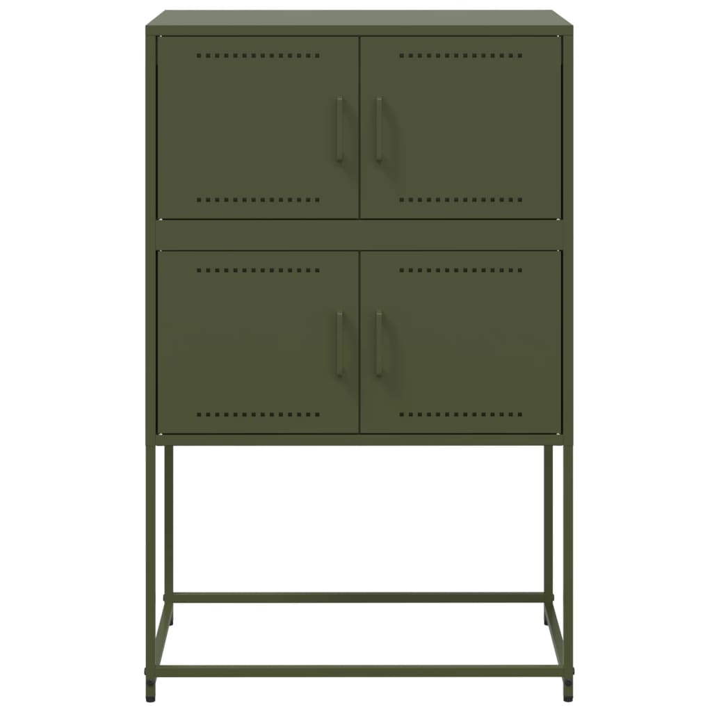 vidaXL Sideboard Olive Green 68,5x38,5x107 cm Steel