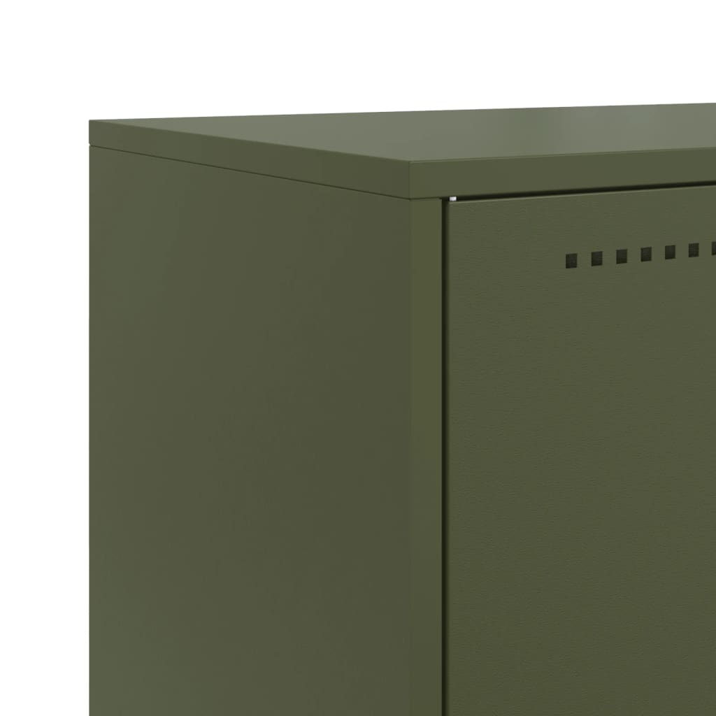 vidaXL Sideboard Olive Green 68,5x38,5x107 cm Steel