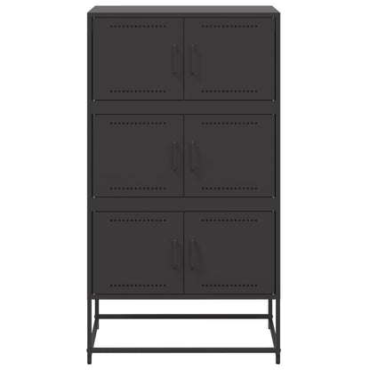 vidaXL Sideboard Black 68,5x38,5x123,5 cm Steel