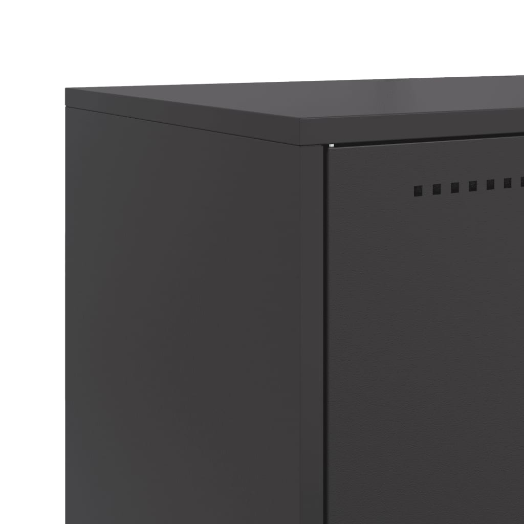 vidaXL Sideboard Black 68,5x38,5x123,5 cm Steel