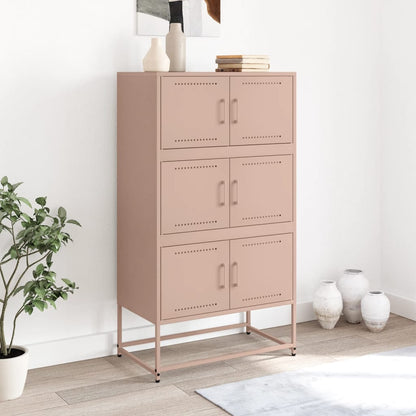vidaXL Sideboard Pink 68,5x38,5x123,5 cm Steel