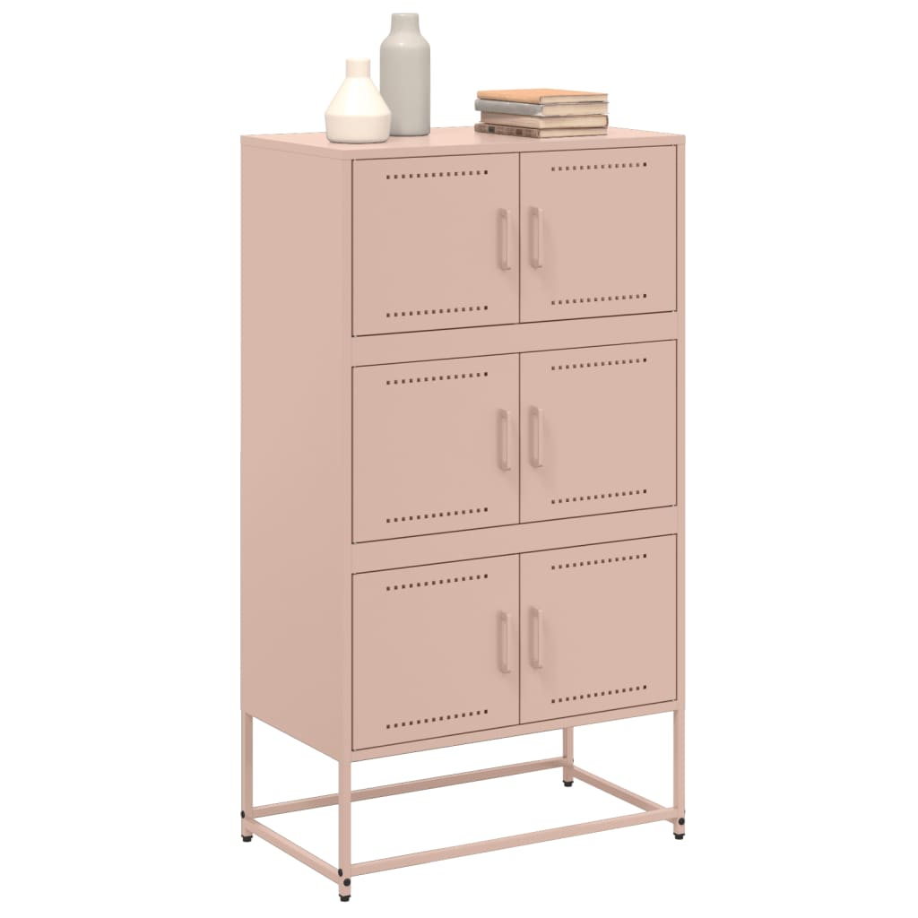 vidaXL Sideboard Pink 68,5x38,5x123,5 cm Steel