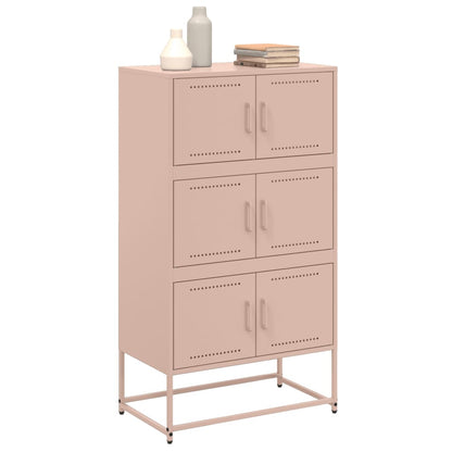 vidaXL Sideboard Pink 68,5x38,5x123,5 cm Steel