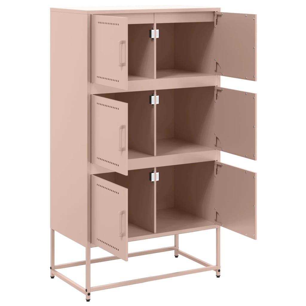 vidaXL Sideboard Pink 68,5x38,5x123,5 cm Steel