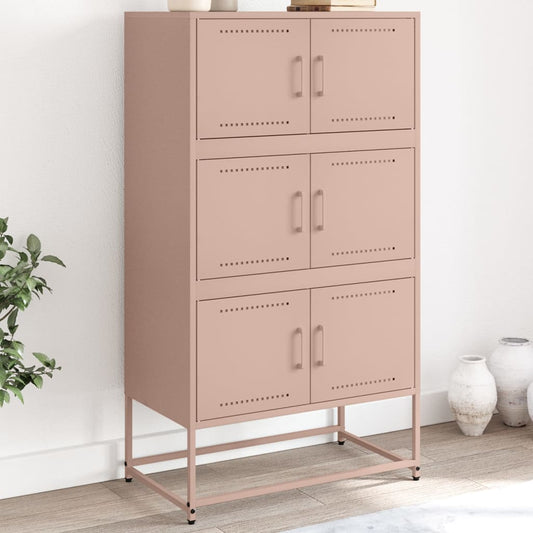 vidaXL Sideboard Pink 68,5x38,5x123,5 cm Steel