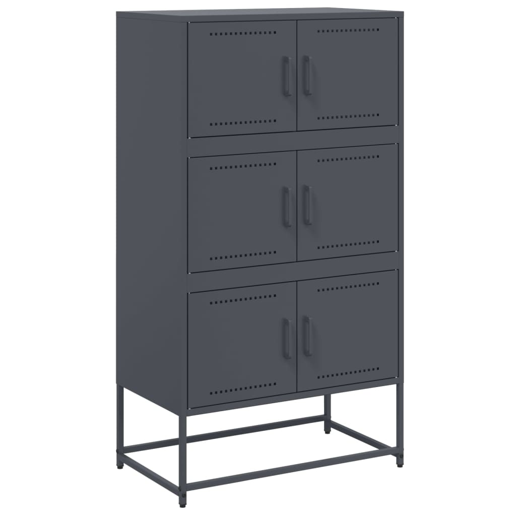vidaXL Sideboard Anthracite 68,5x38,5x123,5 cm Steel