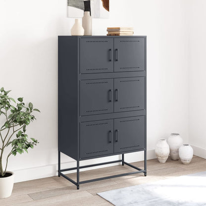 vidaXL Sideboard Anthracite 68,5x38,5x123,5 cm Steel