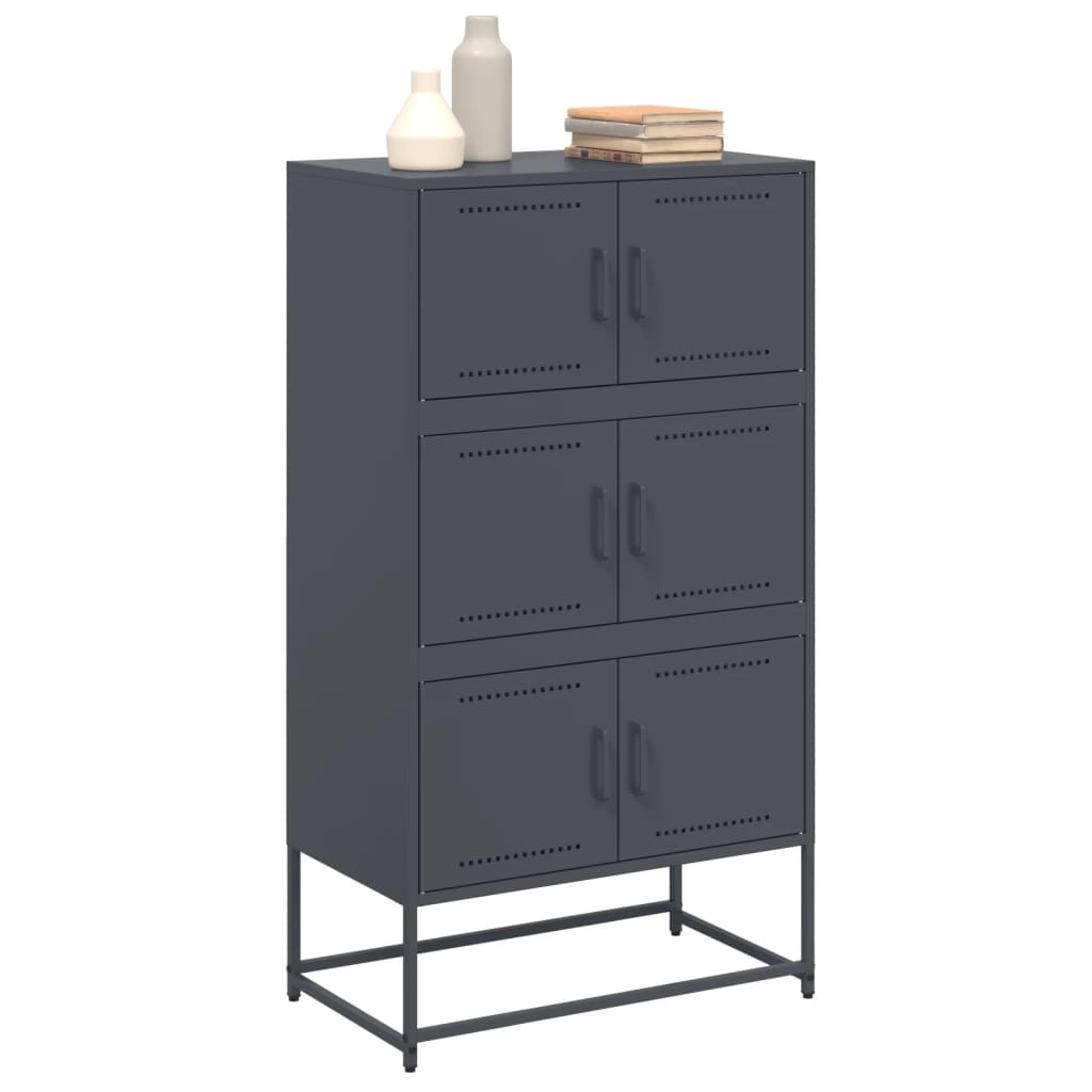 vidaXL Sideboard Anthracite 68,5x38,5x123,5 cm Steel
