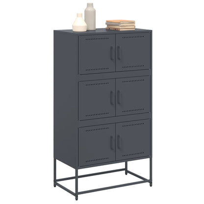 vidaXL Sideboard Anthracite 68,5x38,5x123,5 cm Steel