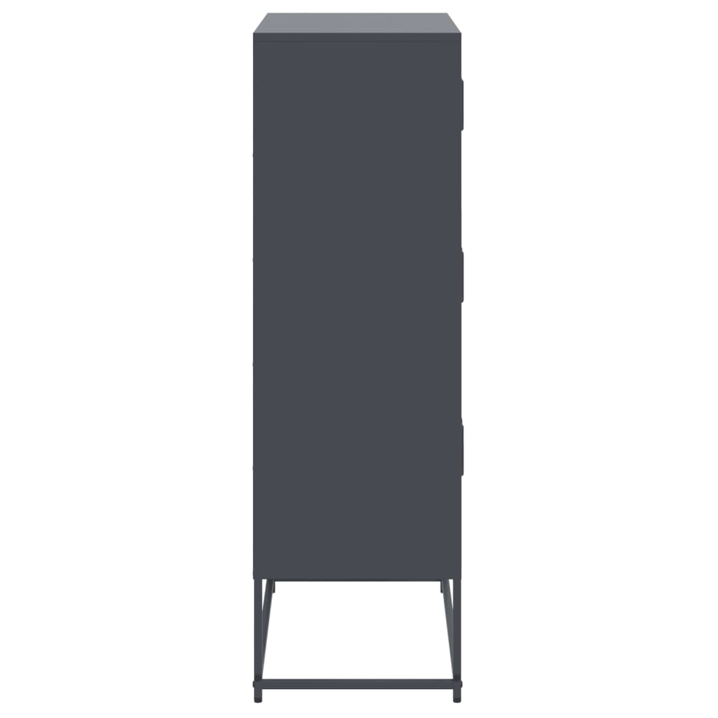 vidaXL Sideboard Anthracite 68,5x38,5x123,5 cm Steel