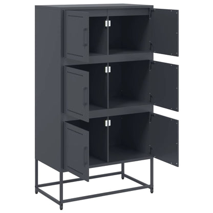 vidaXL Sideboard Anthracite 68,5x38,5x123,5 cm Steel