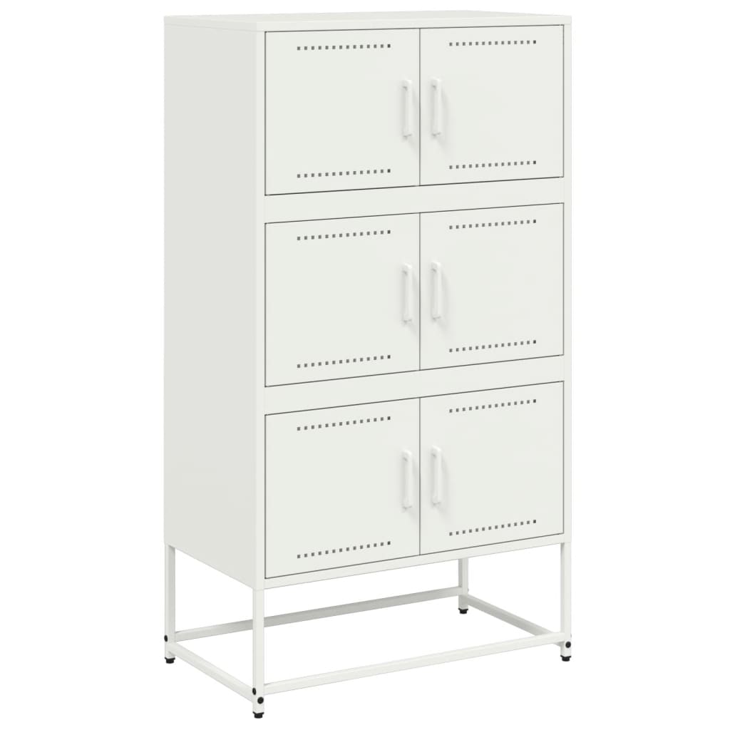 vidaXL Sideboard White 68,5x38,5x123,5 cm Steel