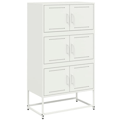 vidaXL Sideboard White 68,5x38,5x123,5 cm Steel
