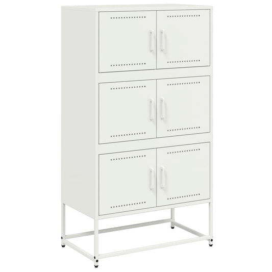 vidaXL Sideboard White 68,5x38,5x123,5 cm Steel