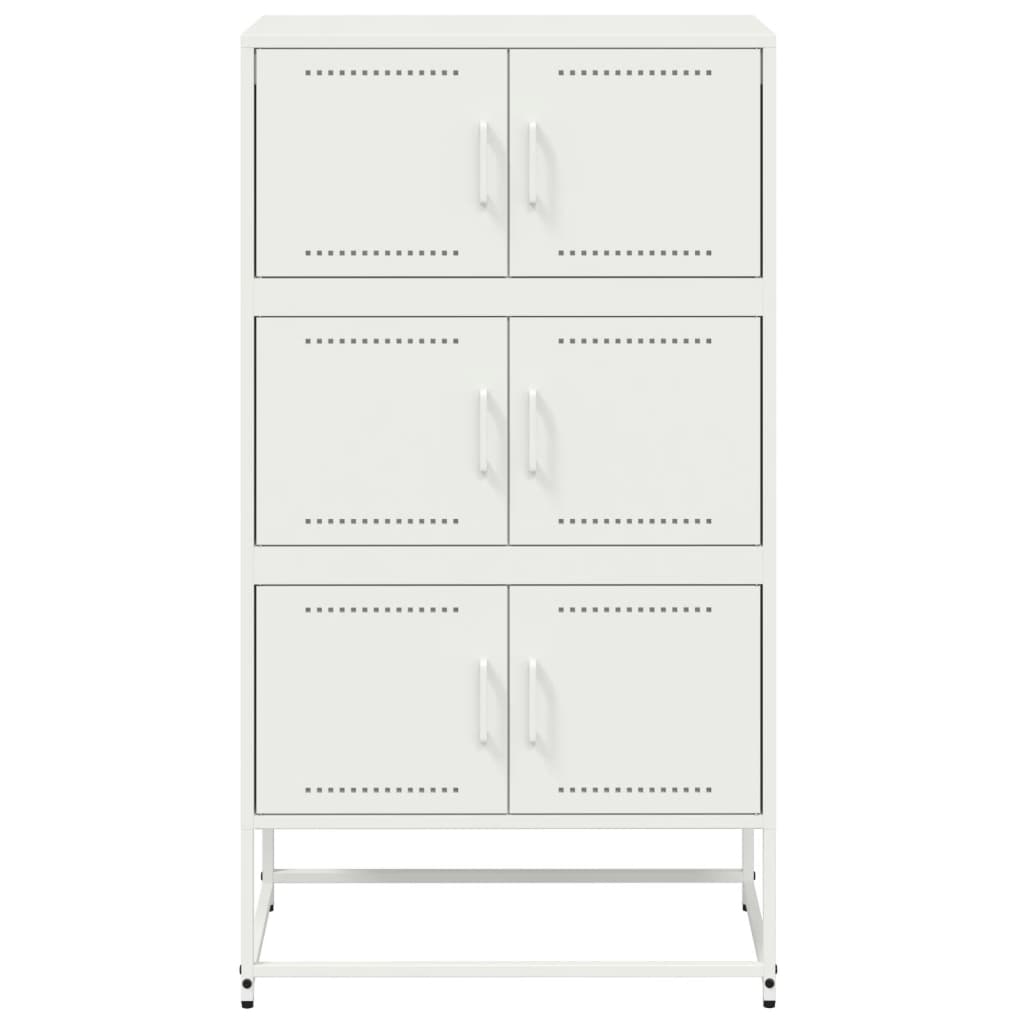 vidaXL Sideboard White 68,5x38,5x123,5 cm Steel