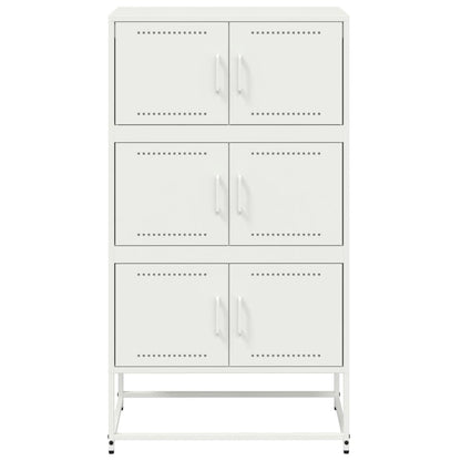 vidaXL Sideboard White 68,5x38,5x123,5 cm Steel