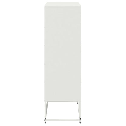 vidaXL Sideboard White 68,5x38,5x123,5 cm Steel