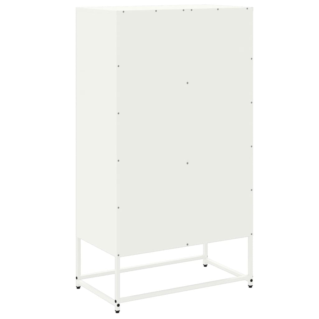 vidaXL Sideboard White 68,5x38,5x123,5 cm Steel