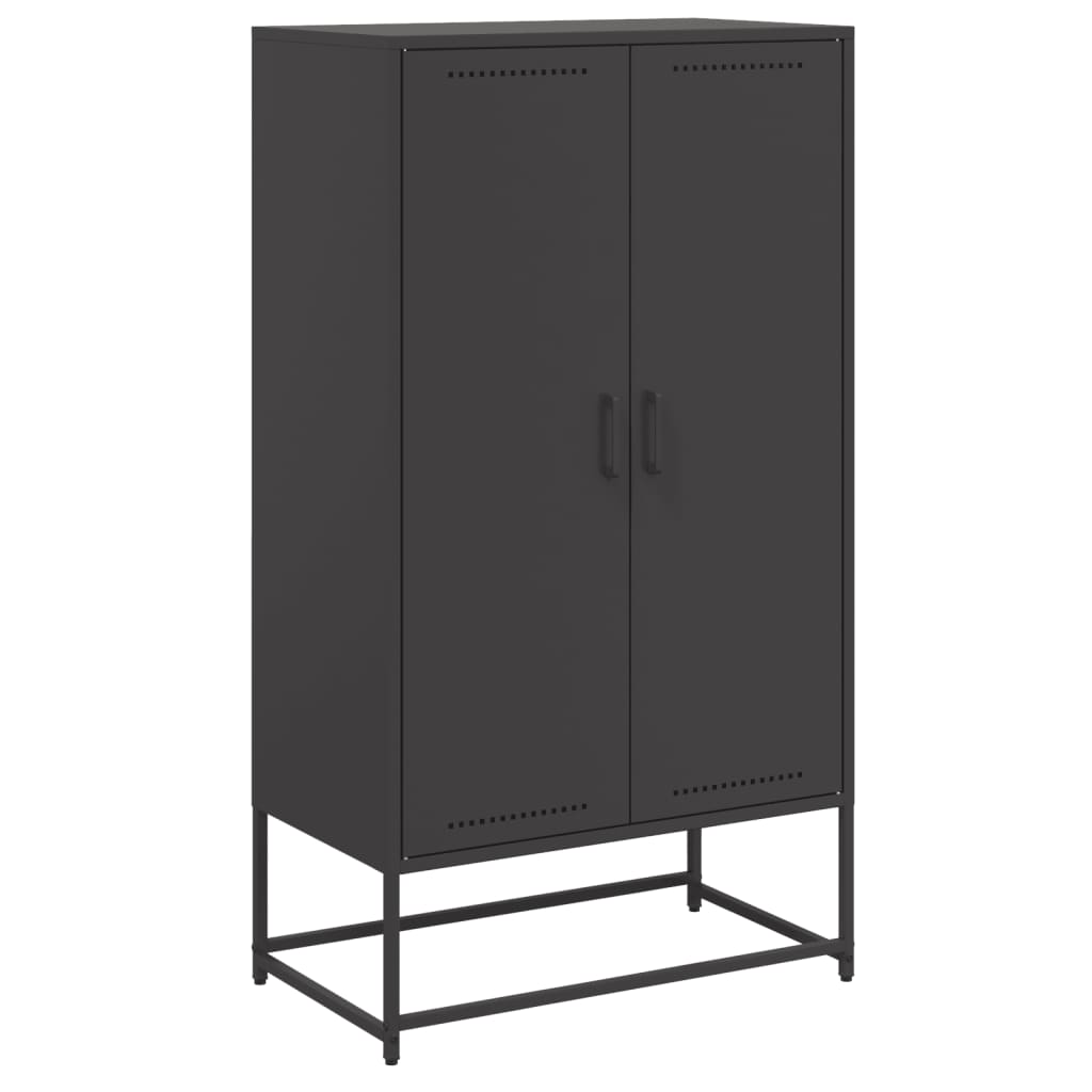vidaXL Highboard Black 68,5x38,5x123,5 cm Steel