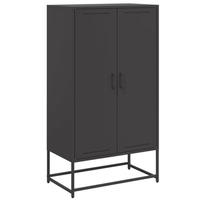 vidaXL Highboard Black 68,5x38,5x123,5 cm Steel