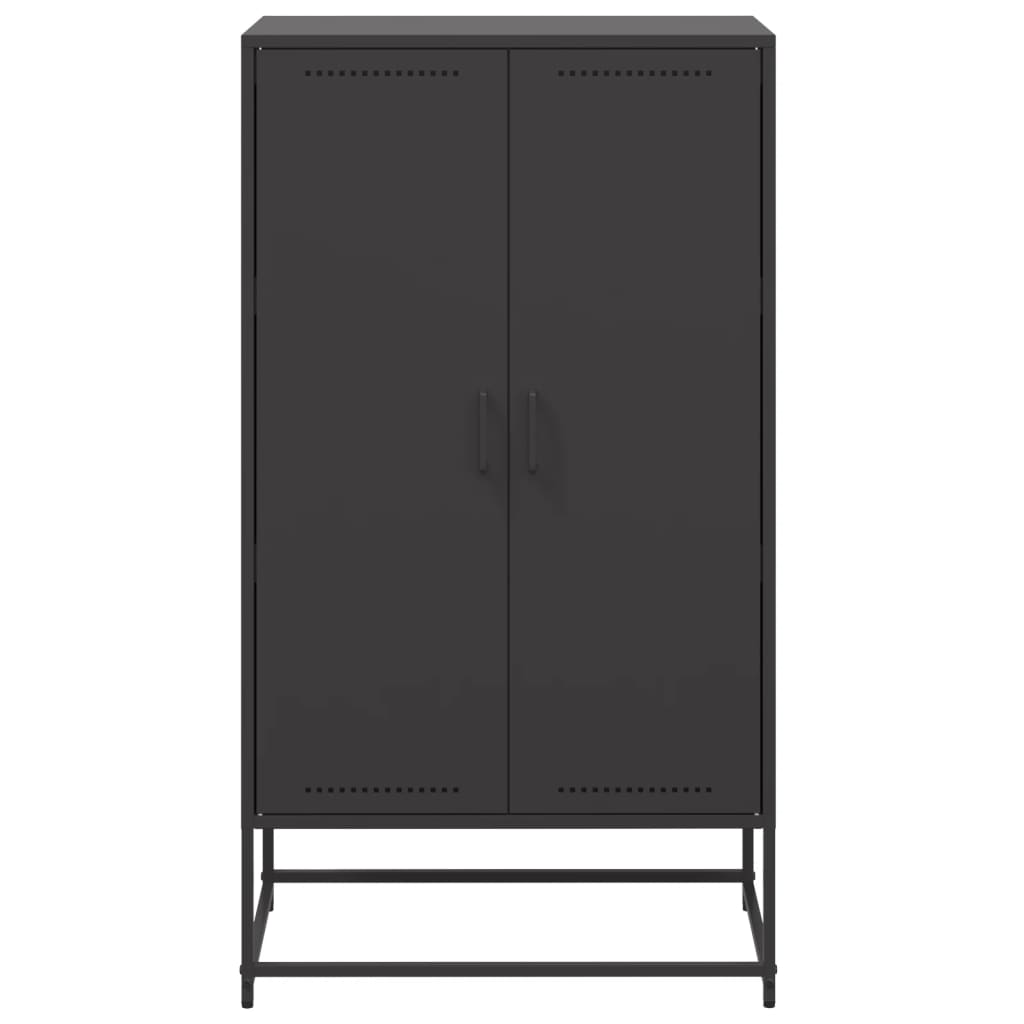 vidaXL Highboard Black 68,5x38,5x123,5 cm Steel