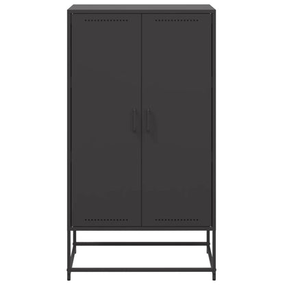 vidaXL Highboard Black 68,5x38,5x123,5 cm Steel