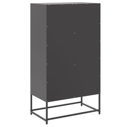 vidaXL Highboard Black 68,5x38,5x123,5 cm Steel