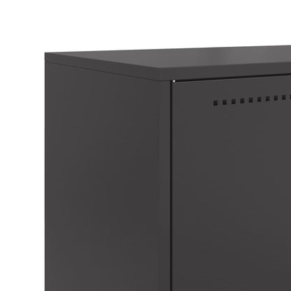 vidaXL Highboard Black 68,5x38,5x123,5 cm Steel