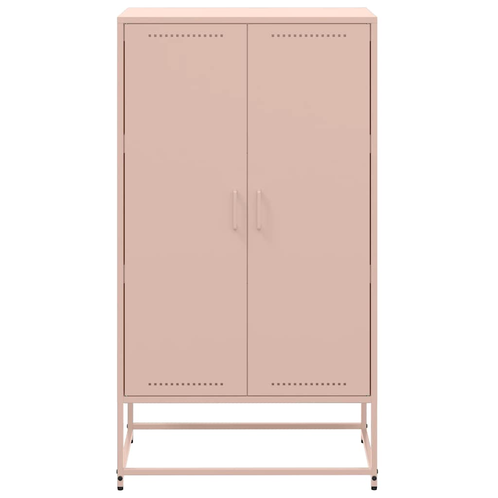 vidaXL Highboard Pink 68.5x38.5x123.5 cm Steel