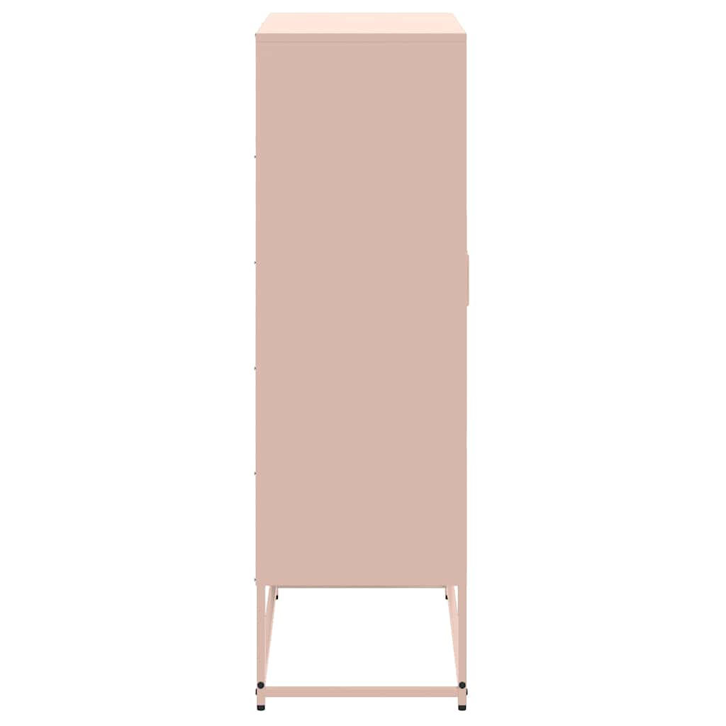 vidaXL Highboard Pink 68.5x38.5x123.5 cm Steel