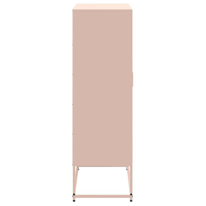 vidaXL Highboard Pink 68.5x38.5x123.5 cm Steel