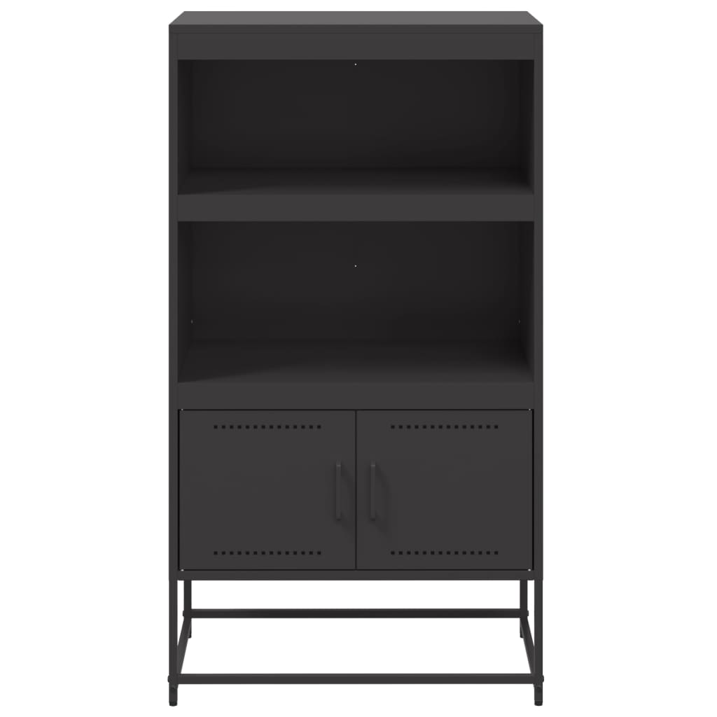 vidaXL Highboard Black 68,5x38,5x123,5 cm Steel