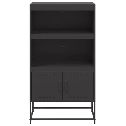 vidaXL Highboard Black 68,5x38,5x123,5 cm Steel