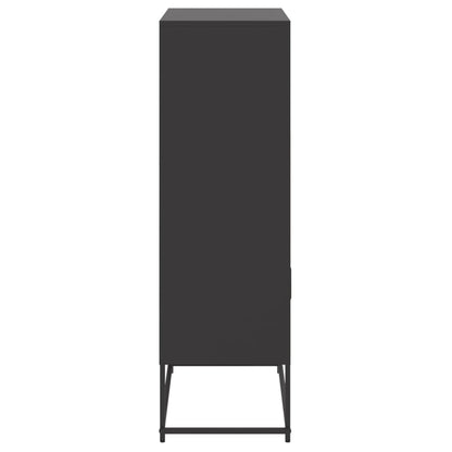 vidaXL Highboard Black 68,5x38,5x123,5 cm Steel