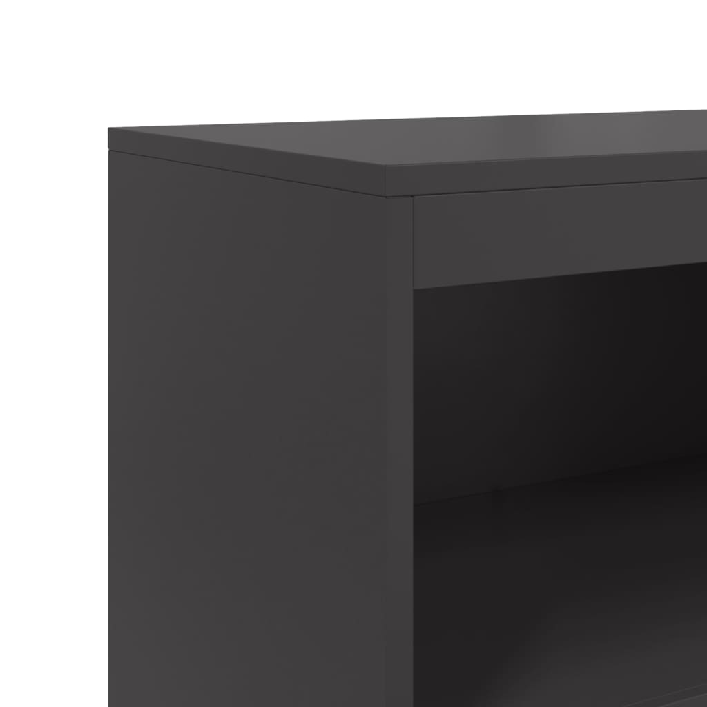 vidaXL Highboard Black 68,5x38,5x123,5 cm Steel