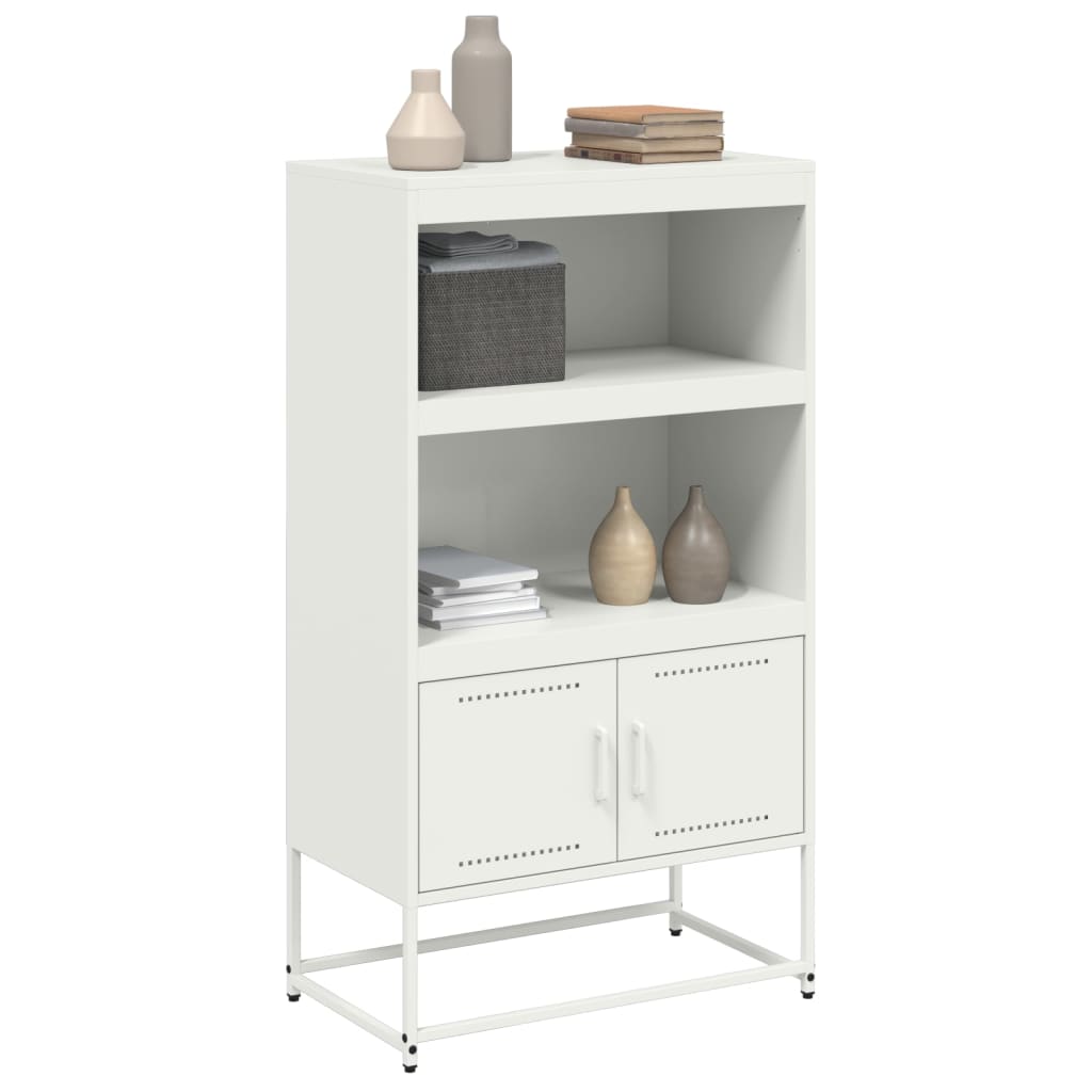 vidaXL Highboard White 68.5x38.5x123.5 cm Steel