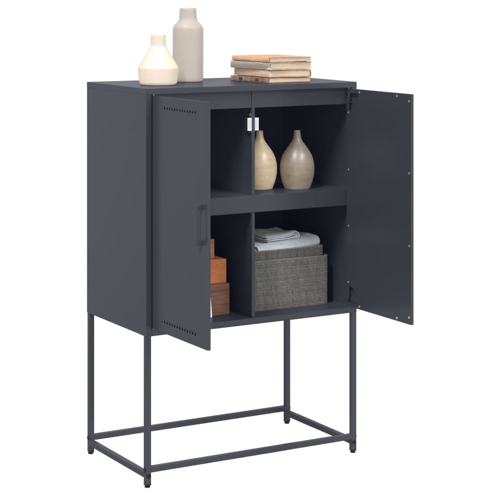 vidaXL Highboard Anthracite 68.5x38.5x107 cm Steel