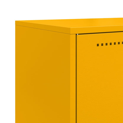 vidaXL Highboard Mustard Yellow 68.5x38.5x107 cm Steel