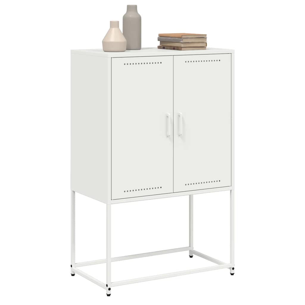 vidaXL Highboard White 68,5x38,5x107 cm Steel