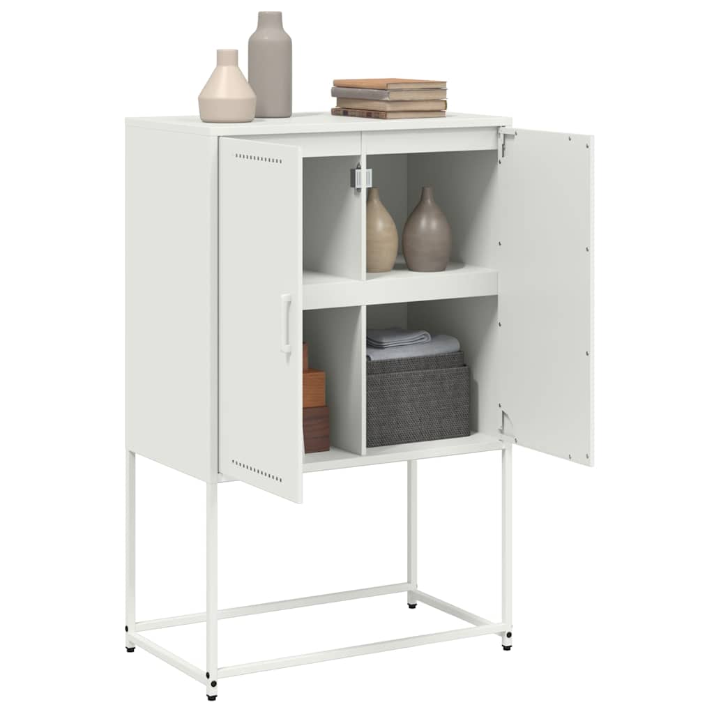 vidaXL Highboard White 68,5x38,5x107 cm Steel