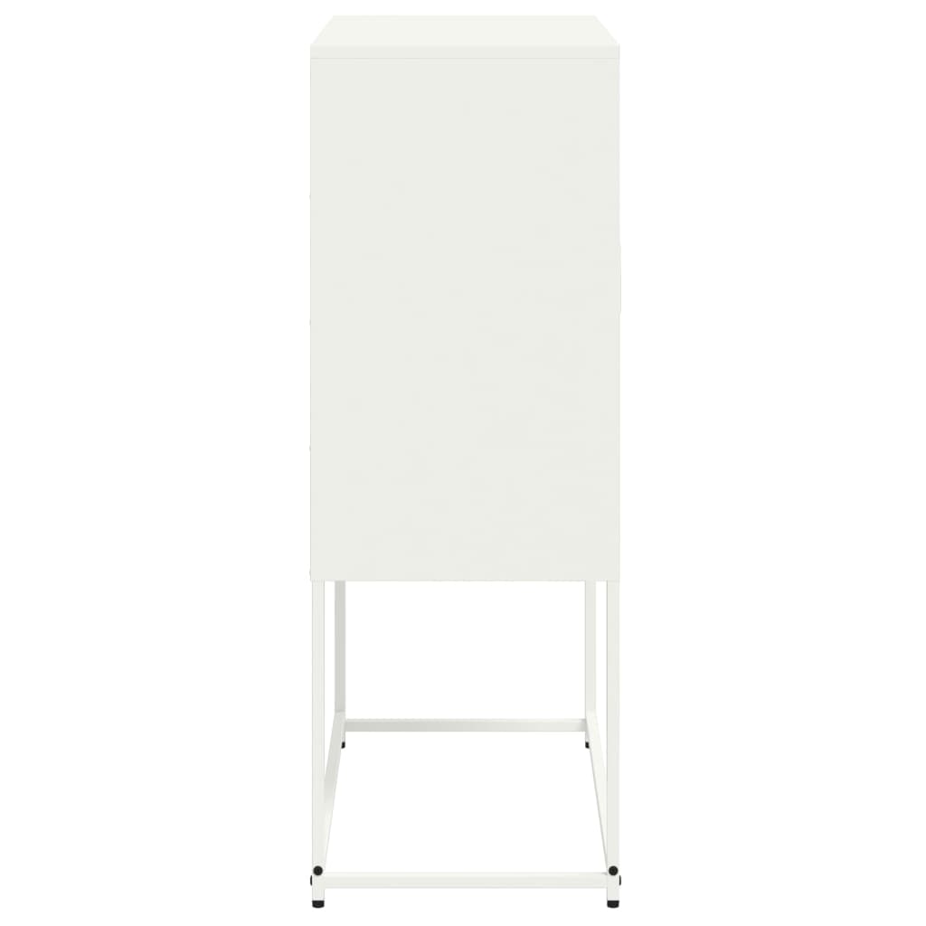 vidaXL Highboard White 68.5x38.5x107 cm Steel