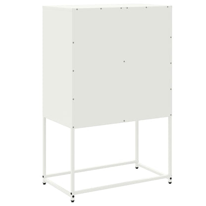 vidaXL Highboard White 68.5x38.5x107 cm Steel