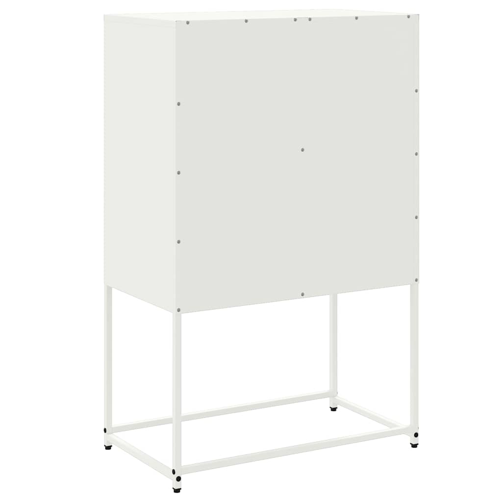 vidaXL Highboard White 68,5x38,5x107 cm Steel