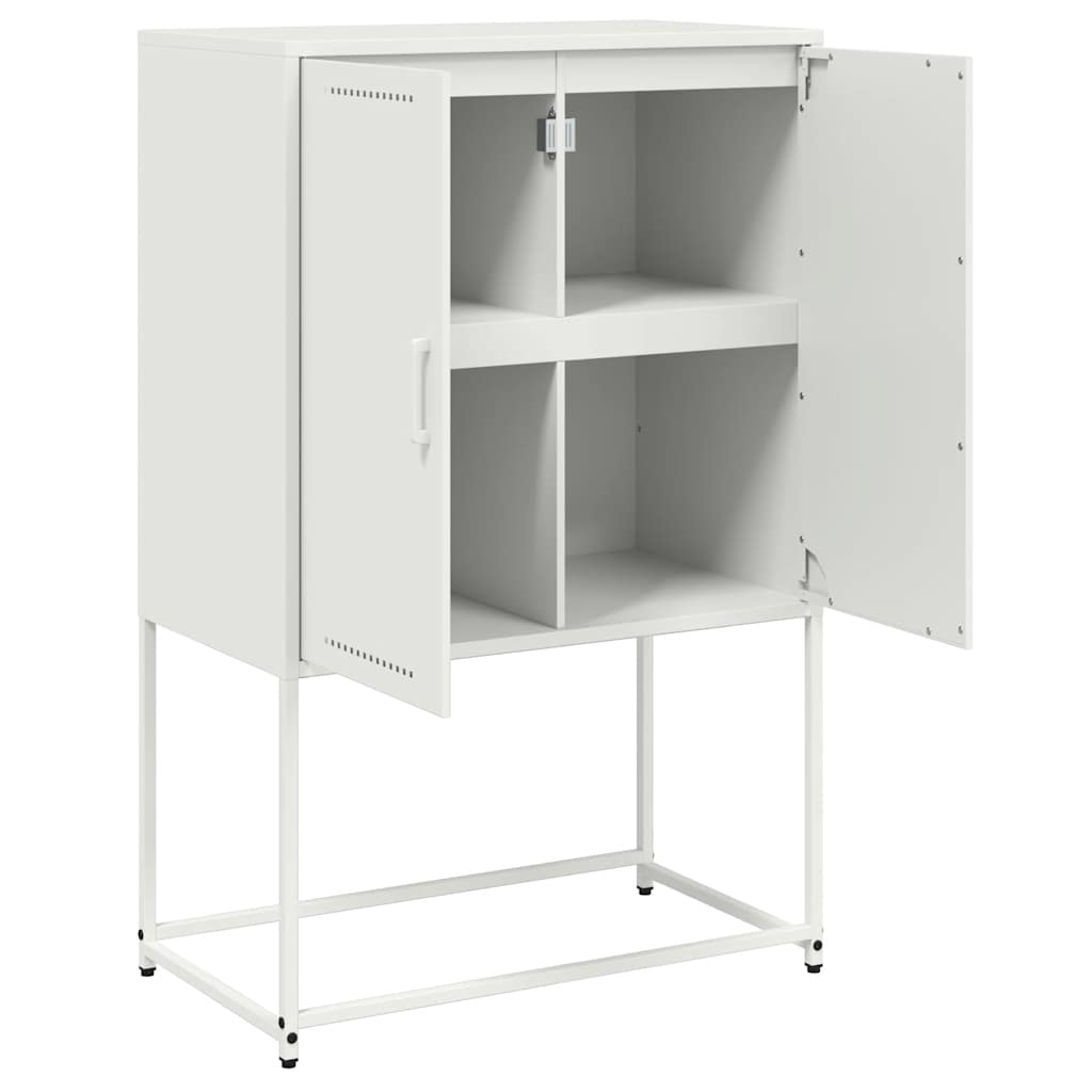 vidaXL Highboard White 68,5x38,5x107 cm Steel