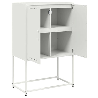 vidaXL Highboard White 68,5x38,5x107 cm Steel