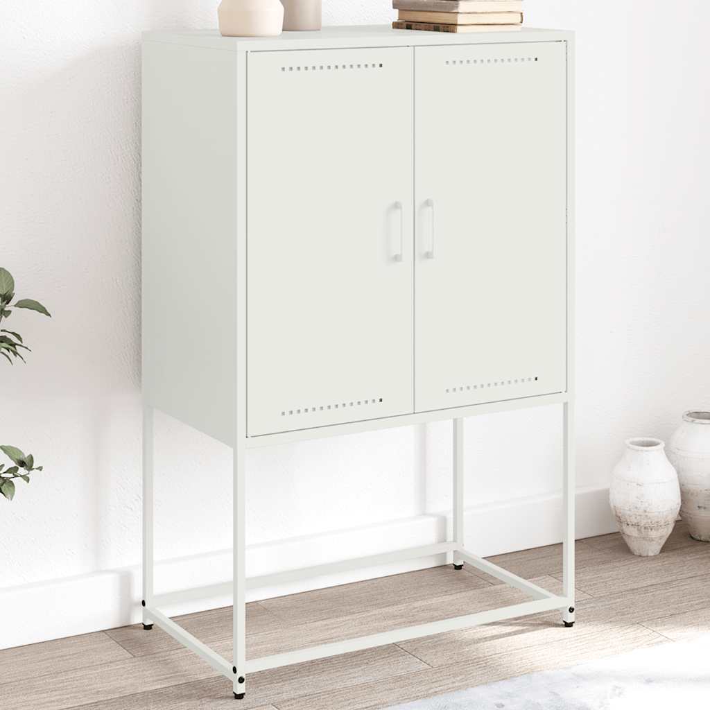 vidaXL Highboard White 68,5x38,5x107 cm Steel