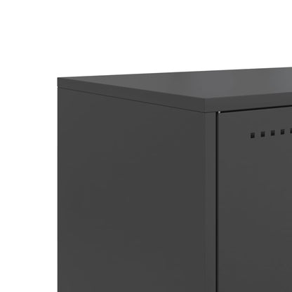 vidaXL TV Cabinet Black 100,5x39x60,5 cm Steel
