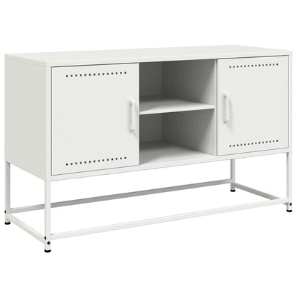 vidaXL TV Cabinet White 100,5x39x60,5 cm Steel